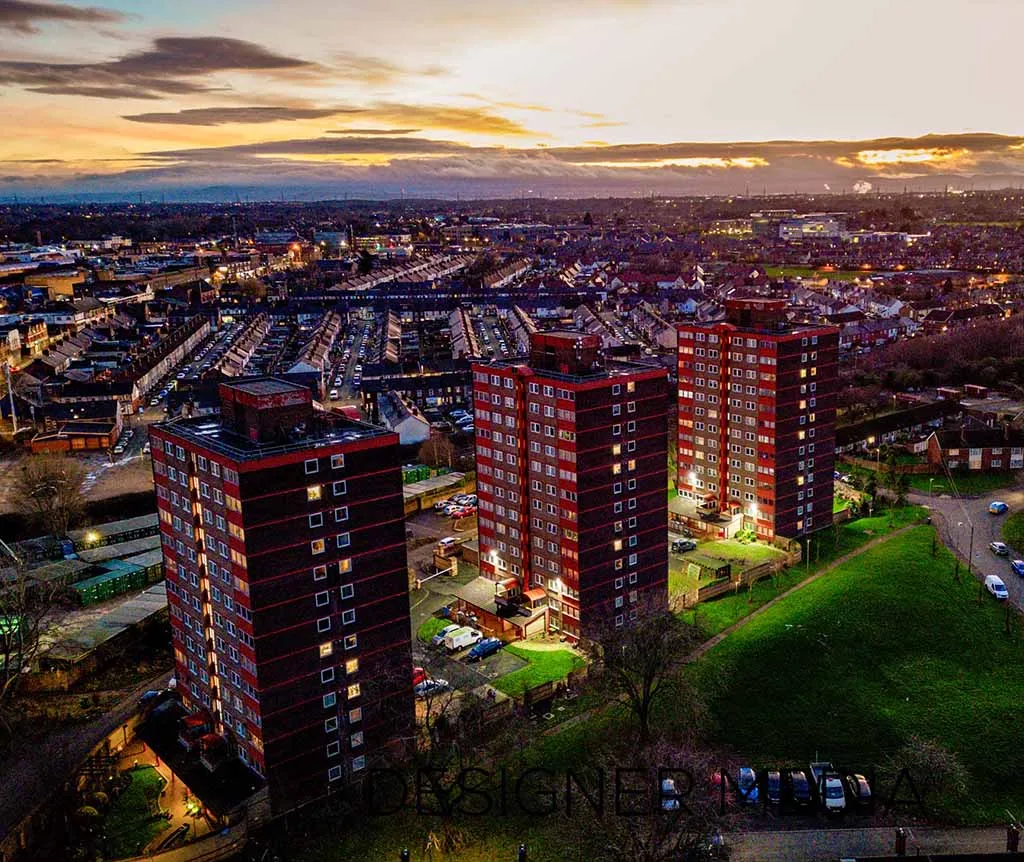 Joseph Groome Towers, Ellesmere Port. The British Gazette, 2023